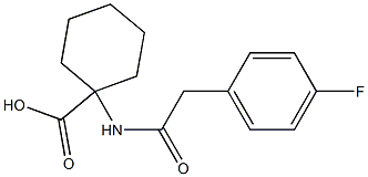 1-{[(4-fluorophenyl)acetyl]amino}cyclohexanecarboxylic acid 结构式
