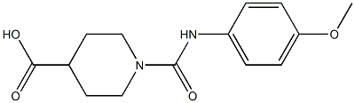 1-{[(4-methoxyphenyl)amino]carbonyl}piperidine-4-carboxylic acid Struktur