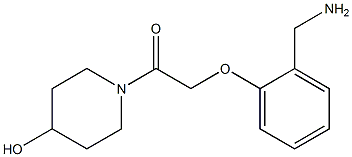 1-{[2-(aminomethyl)phenoxy]acetyl}piperidin-4-ol Struktur
