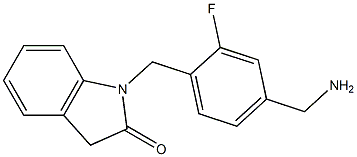 1-{[4-(aminomethyl)-2-fluorophenyl]methyl}-2,3-dihydro-1H-indol-2-one