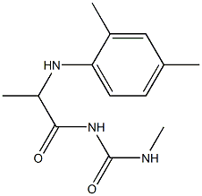 1-{2-[(2,4-dimethylphenyl)amino]propanoyl}-3-methylurea 化学構造式