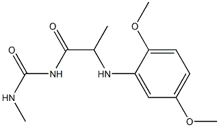 1-{2-[(2,5-dimethoxyphenyl)amino]propanoyl}-3-methylurea Structure