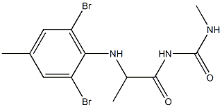 1-{2-[(2,6-dibromo-4-methylphenyl)amino]propanoyl}-3-methylurea 化学構造式