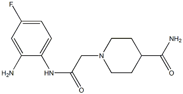 1-{2-[(2-amino-4-fluorophenyl)amino]-2-oxoethyl}piperidine-4-carboxamide 结构式