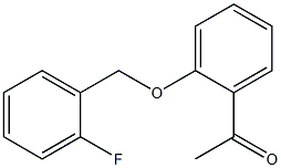 1-{2-[(2-fluorophenyl)methoxy]phenyl}ethan-1-one Struktur