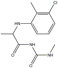 1-{2-[(3-chloro-2-methylphenyl)amino]propanoyl}-3-methylurea 化学構造式