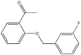 1-{2-[(3-fluorophenyl)methoxy]phenyl}ethan-1-one Structure