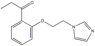 1-{2-[2-(1H-imidazol-1-yl)ethoxy]phenyl}propan-1-one Struktur