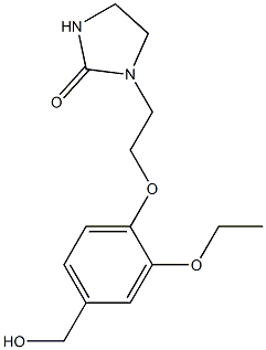 1-{2-[2-ethoxy-4-(hydroxymethyl)phenoxy]ethyl}imidazolidin-2-one 化学構造式