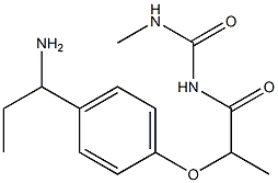 1-{2-[4-(1-aminopropyl)phenoxy]propanoyl}-3-methylurea Structure