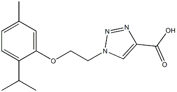 1-{2-[5-methyl-2-(propan-2-yl)phenoxy]ethyl}-1H-1,2,3-triazole-4-carboxylic acid 结构式