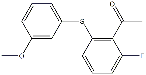 1-{2-fluoro-6-[(3-methoxyphenyl)sulfanyl]phenyl}ethan-1-one Structure