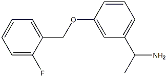 1-{3-[(2-fluorophenyl)methoxy]phenyl}ethan-1-amine 结构式