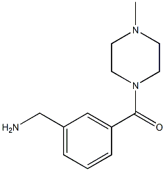1-{3-[(4-methylpiperazin-1-yl)carbonyl]phenyl}methanamine 化学構造式