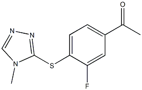  1-{3-fluoro-4-[(4-methyl-4H-1,2,4-triazol-3-yl)sulfanyl]phenyl}ethan-1-one