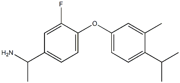 1-{3-fluoro-4-[3-methyl-4-(propan-2-yl)phenoxy]phenyl}ethan-1-amine Structure