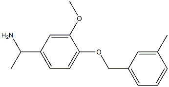 1-{3-methoxy-4-[(3-methylbenzyl)oxy]phenyl}ethanamine Structure