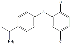 1-{4-[(2,5-dichlorophenyl)sulfanyl]phenyl}ethan-1-amine Struktur