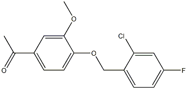 1-{4-[(2-chloro-4-fluorophenyl)methoxy]-3-methoxyphenyl}ethan-1-one 结构式