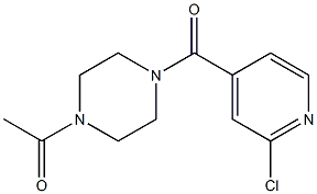1-{4-[(2-chloropyridin-4-yl)carbonyl]piperazin-1-yl}ethan-1-one 结构式
