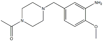 1-{4-[(3-amino-4-methoxyphenyl)methyl]piperazin-1-yl}ethan-1-one Structure