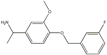 1-{4-[(3-fluorobenzyl)oxy]-3-methoxyphenyl}ethanamine Structure