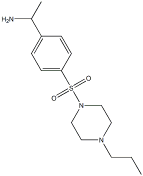 1-{4-[(4-propylpiperazine-1-)sulfonyl]phenyl}ethan-1-amine 结构式