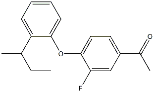 1-{4-[2-(butan-2-yl)phenoxy]-3-fluorophenyl}ethan-1-one,,结构式