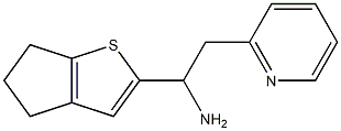 1-{4H,5H,6H-cyclopenta[b]thiophen-2-yl}-2-(pyridin-2-yl)ethan-1-amine,,结构式