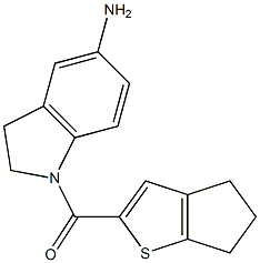 1-{4H,5H,6H-cyclopenta[b]thiophen-2-ylcarbonyl}-2,3-dihydro-1H-indol-5-amine,,结构式