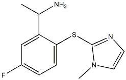 1-{5-fluoro-2-[(1-methyl-1H-imidazol-2-yl)sulfanyl]phenyl}ethan-1-amine,,结构式
