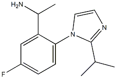 1-{5-fluoro-2-[2-(propan-2-yl)-1H-imidazol-1-yl]phenyl}ethan-1-amine Struktur