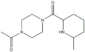 1-acetyl-4-[(6-methylpiperidin-2-yl)carbonyl]piperazine 结构式