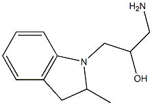 1-amino-3-(2-methyl-2,3-dihydro-1H-indol-1-yl)propan-2-ol 结构式