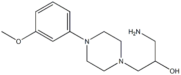 1-amino-3-[4-(3-methoxyphenyl)piperazin-1-yl]propan-2-ol 化学構造式