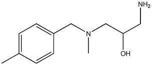 1-amino-3-{methyl[(4-methylphenyl)methyl]amino}propan-2-ol,,结构式