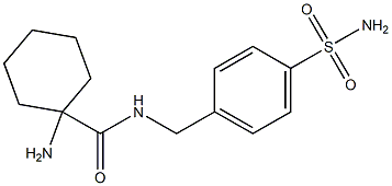 1-amino-N-[(4-sulfamoylphenyl)methyl]cyclohexane-1-carboxamide Struktur