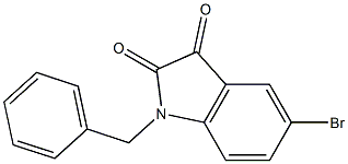 1-benzyl-5-bromo-2,3-dihydro-1H-indole-2,3-dione,,结构式