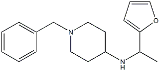 1-benzyl-N-[1-(furan-2-yl)ethyl]piperidin-4-amine 化学構造式
