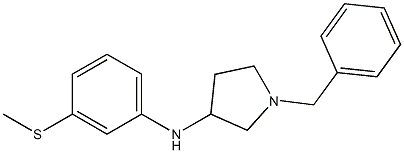 1-benzyl-N-[3-(methylsulfanyl)phenyl]pyrrolidin-3-amine 化学構造式