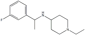 1-ethyl-N-[1-(3-fluorophenyl)ethyl]piperidin-4-amine Struktur