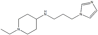 1-ethyl-N-[3-(1H-imidazol-1-yl)propyl]piperidin-4-amine 化学構造式