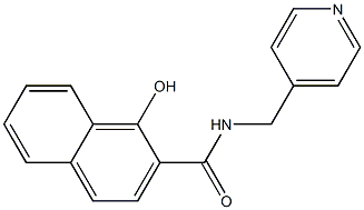 1-hydroxy-N-(pyridin-4-ylmethyl)naphthalene-2-carboxamide 化学構造式