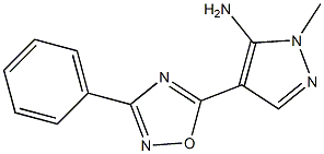 1-methyl-4-(3-phenyl-1,2,4-oxadiazol-5-yl)-1H-pyrazol-5-amine Structure