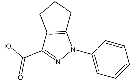 1-phenyl-1H,4H,5H,6H-cyclopenta[c]pyrazole-3-carboxylic acid,,结构式