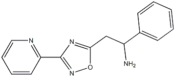 1-phenyl-2-[3-(pyridin-2-yl)-1,2,4-oxadiazol-5-yl]ethan-1-amine Struktur