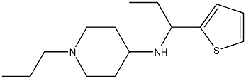 1-propyl-N-[1-(thiophen-2-yl)propyl]piperidin-4-amine Struktur