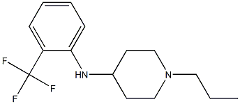 1-propyl-N-[2-(trifluoromethyl)phenyl]piperidin-4-amine 结构式
