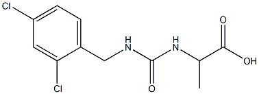 2-({[(2,4-dichlorophenyl)methyl]carbamoyl}amino)propanoic acid 化学構造式