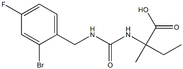  2-({[(2-bromo-4-fluorophenyl)methyl]carbamoyl}amino)-2-methylbutanoic acid